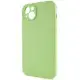 Чохол Silicone Case Full Camera Protective (AA) NO LOGO для Apple iPhone 14 (6.1") М'ятний / Mint