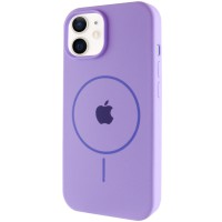 Чохол Silicone Case Full Protective (AA) with MagSafe для Apple iPhone 11 (6.1") Бузковий / Dasheen