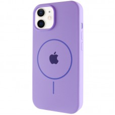Чохол Silicone Case Full Protective (AA) with MagSafe для Apple iPhone 11 (6.1") Бузковий / Dasheen