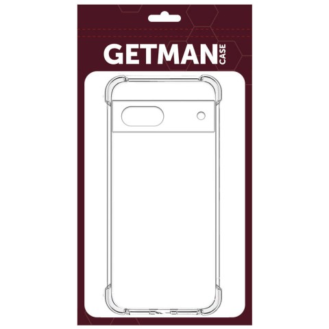 TPU чохол GETMAN Ease logo посилені кути Full Camera для Google Pixel 7 Безбарвний (прозорий)