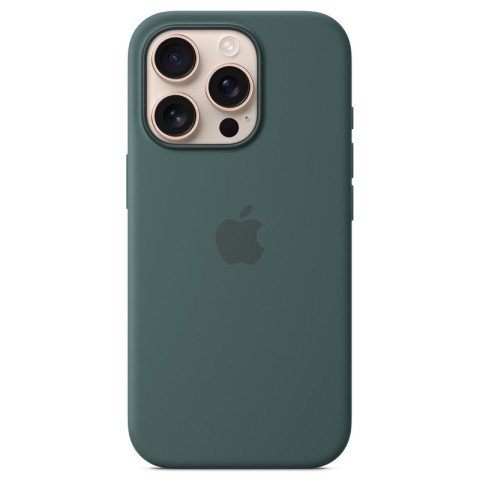 Чохол Silicone case (AAA) with Magsafe and Animation (button) для Apple iPhone 16 Pro Max (6.9") Lake Green