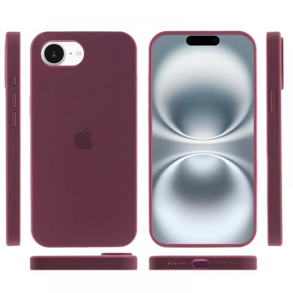 Чохол Silicone Case Full Protective (AA) для Apple iPhone 16e (6.1") Бордовий / Plum