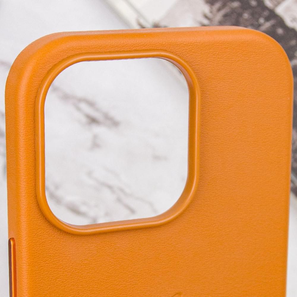 Кожаный чехол Leather Case (AAA) with MagSafe and Animation для Apple iPhone 14 Pro (6.1")