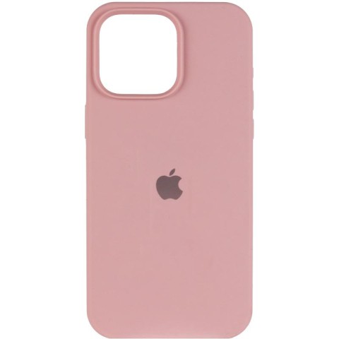 Чохол Silicone Case (AA) Logo with MagSafe для Apple iPhone 13 (6.1") Рожевий / Pink Sand