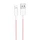 Дата кабель Borofone BX117 Source USB to Lightning 2.4A (1m) Pink