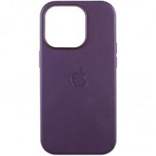 Шкіряний чохол Leather Case (AAA) with MagSafe and Animation для Apple iPhone 15 Pro Max (6.7") Dark Purple