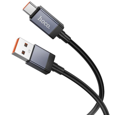 Дата кабель Hoco X118 Generous with display USB to Type-C 5A (1m) Black