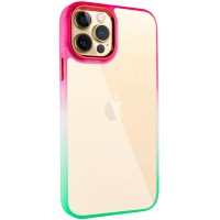 Чохол TPU+PC Fresh sip series для Apple iPhone 12 Pro Max (6.7") Салатовий / Рожевий
