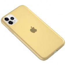 Силіконовий матовий напівпрозорий чохол для Apple iPhone 11 Pro (5.8") Жовтий / Yellow