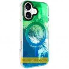 Чохол TPU Shiny Mountain (MagFit) для Apple iPhone 17 (6.3") Green / Blue