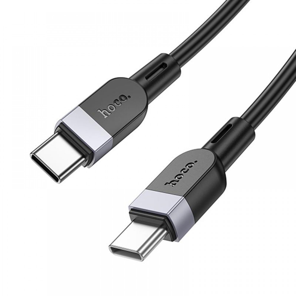 Дата кабель Hoco X109 Energy silicone Type-C to Type-C 60W (2m) Black