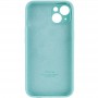 Чохол Silicone Case Full Camera Protective (AA) для Apple iPhone 13 (6.1") Бірюзовий / Marine Green / PVH