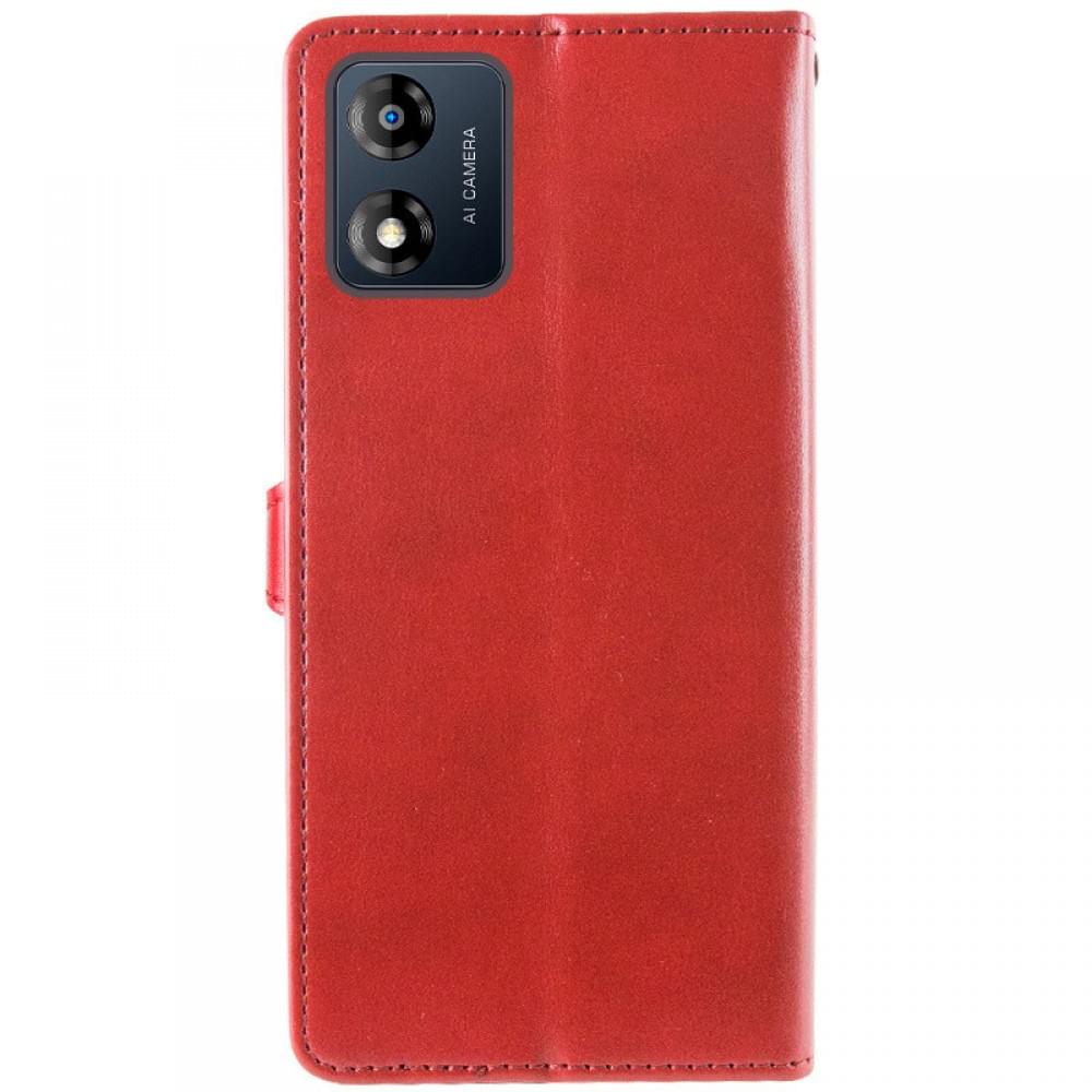 Шкіряний чохол-книжка GETMAN Gallant (PU) для Motorola Moto E13 Червоний