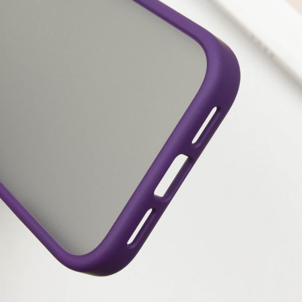 TPU+PC чохол Metal Buttons для Apple iPhone 16 (6.1") Темно-Фіолетовий