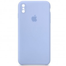 Чохол Silicone Case Square Full Camera Protective (AA) для Apple iPhone XS Max (6.5") Блакитний / Lilac Blue