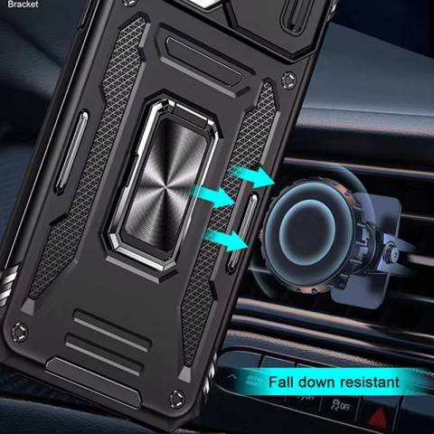 Ударостійкий чохол Camshield Army Ring для Apple iPhone 13 / 14 (6.1") Чорний / Black