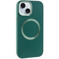 TPU чохол Bonbon Metal Style with MagSafe для Apple iPhone 14 (6.1") Зелений / Pine green