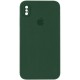 Чохол Silicone Case Square Full Camera Protective (AA) для Apple iPhone X / XS (5.8") Зелений / Cyprus Green