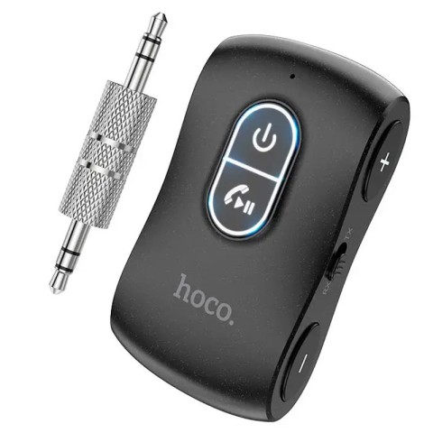 Bluetooth аудіо ресивер/трансмітер Hoco E73 Pro Journey (AUX 3.5mm) Black star