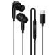 Навушники Borofone BM100 Pro Fuente universal with microphone (Type-C/1.2m) Black