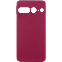 Чохол Silicone Cover Ummi Lakshmi Full Camera (AA) для Google Pixel 7 Pro Бордовий / Marsala