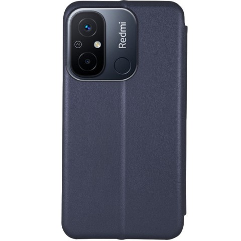 Шкіряний чохол-книжка Classy для Xiaomi Redmi 12C Темно-синій
