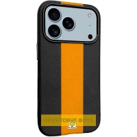 Шкіряний чохол Rally with MagSafe для Apple iPhone 17 Air (6.5") Black / Orange