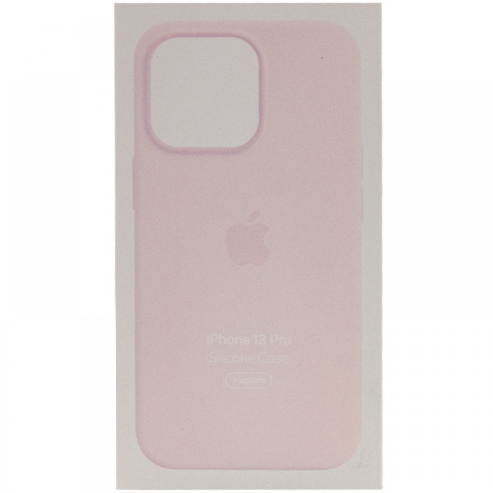 Чохол Silicone case (AAA) with Magsafe and Animation для Apple iPhone 13 Pro (6.1") Рожевий / Chalk Pink