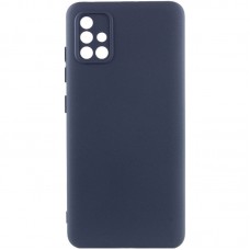 Чохол Silicone Cover Lakshmi Full Camera (AA) для Samsung Galaxy A51 Синій / Midnight Blue
