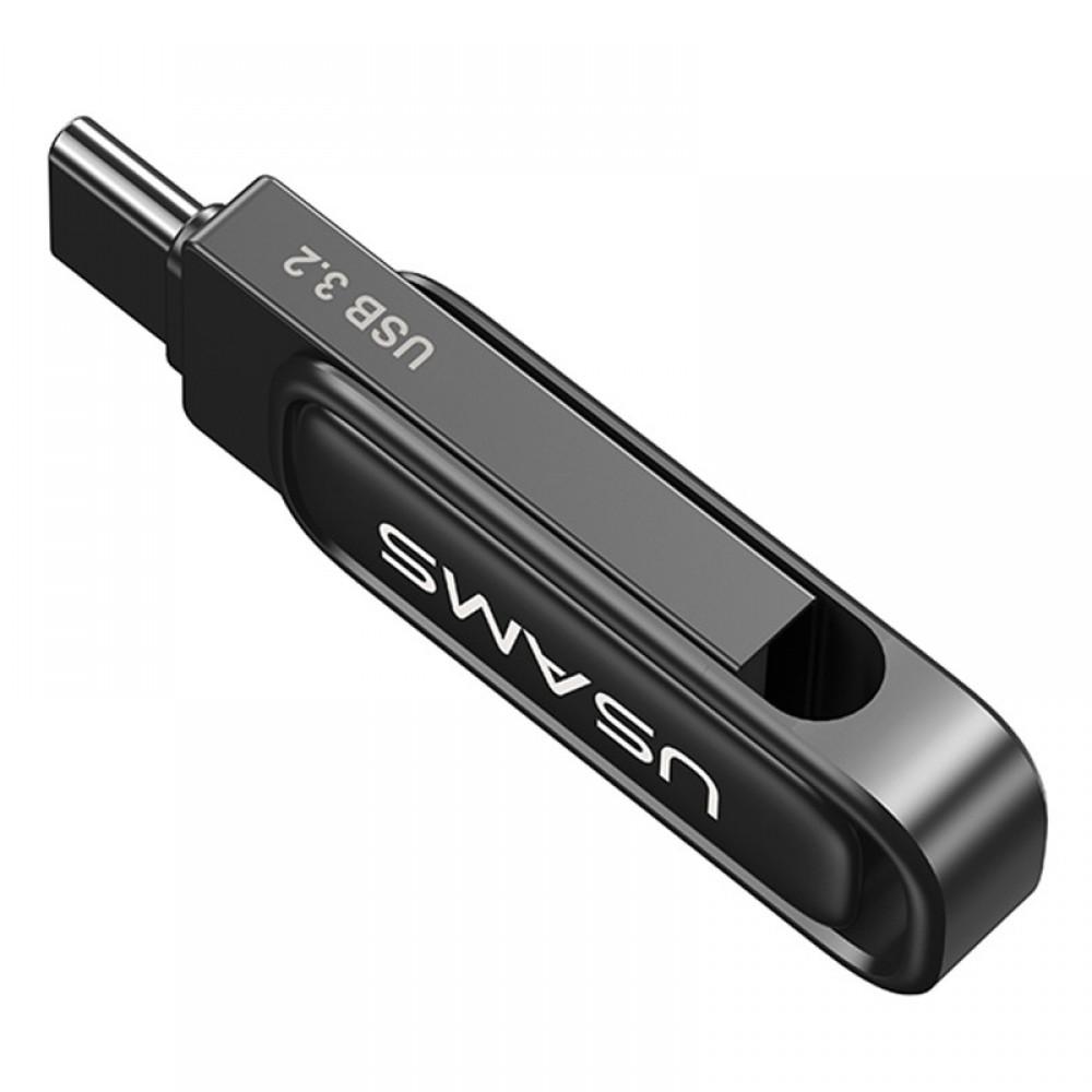 Флеш накопичувач USAMS US-ZB349 USB3.2 Type-C High-Speed Flash Drive With Dual Ports 256Gb Tarnish