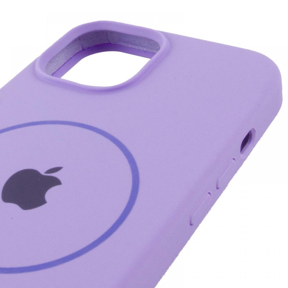 Чохол Silicone Case Full Protective (AA) with MagSafe для Apple iPhone 11 (6.1") Бузковий / Dasheen