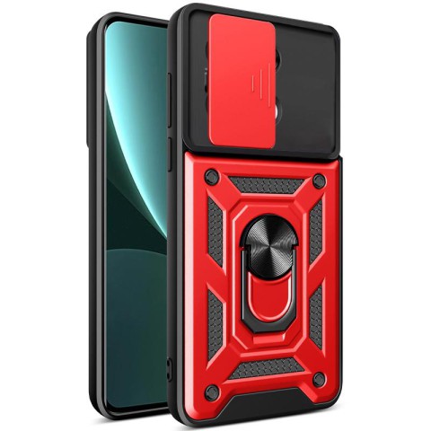 Чохол Ummi Camshield Serge Ring для Xiaomi Redmi Note 13 Pro 4G / 14s / Poco M6 Pro 4G Червоний / Red