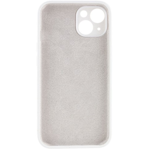 Чохол Silicone Case Full Camera Protective (AA) NO LOGO для Apple iPhone 13 (6.1") Білий / White