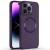 TPU чохол Bonbon Metal Style with MagSafe для Apple iPhone 13 Pro Max (6.7") Фіолетовий / Dark Purple