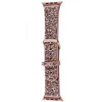 Ремінець Bling World Rock Diamond для Apple Watch 38/40/41/42mm(ser.10) Рожевий