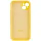 Чохол Silicone Case Full Camera Protective (AA) для Apple iPhone 13 (6.1") Жовтий / Yellow