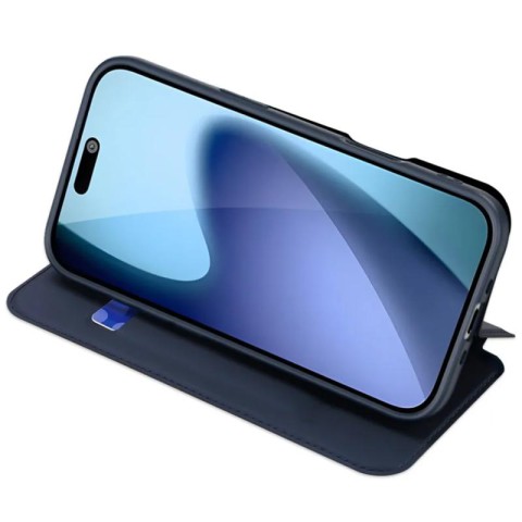 Чохол-книжка Dux Ducis з кишенею для візиток для Apple iPhone 17 Pro (6.3") Синій