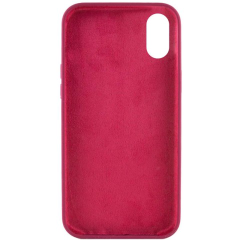 Чохол Silicone Case Full Protective (AA) NO LOGO для Apple iPhone XS Max (6.5") Бордовий / Maroon