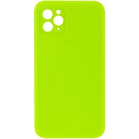 Чохол Silicone Case Square Full Camera Protective (AA) NOLOGO для Apple iPhone 11 Pro (5.8") Салатовий / Neon green