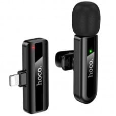 Петличний бездротовий мікрофон Hoco L20 Fair Lightning Black