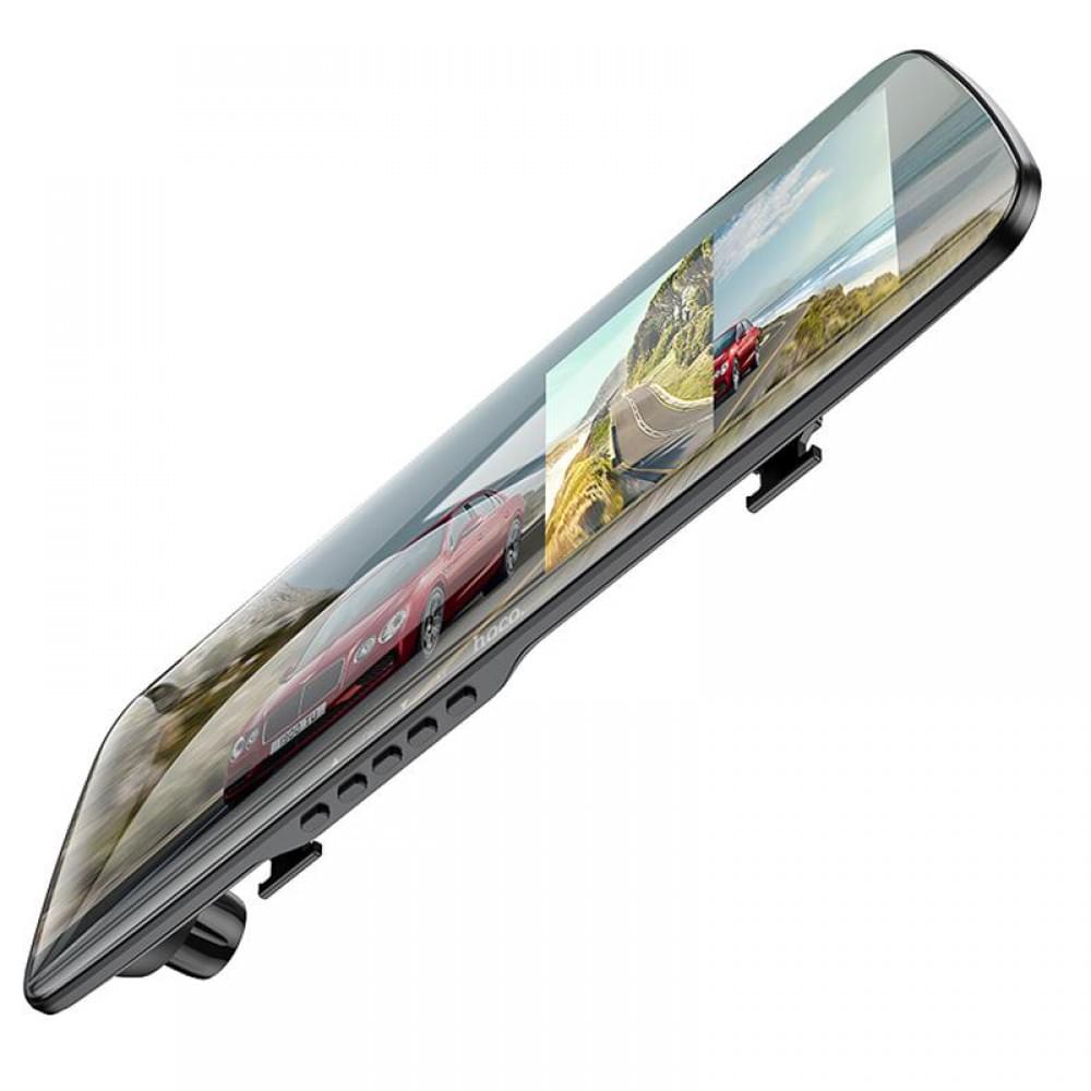 Автомобільний регистратор дзеркало Hoco DV4 Dual-Channel Driving Recorder 1080p+720p 4.5" Iron gray