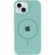 Чохол Silicone Case Full Protective (AA) with MagSafe для Apple iPhone 15 (6.1") Бірюзовий / Light Turquoise