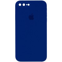 Чохол Silicone Case Square Full Camera Protective (AA) для Apple iPhone 7 plus/8 plus (5.5") Синій / Deep navy