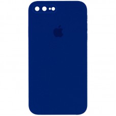 Чохол Silicone Case Square Full Camera Protective (AA) для Apple iPhone 7 plus / 8 plus (5.5") Синій / Deep navy
