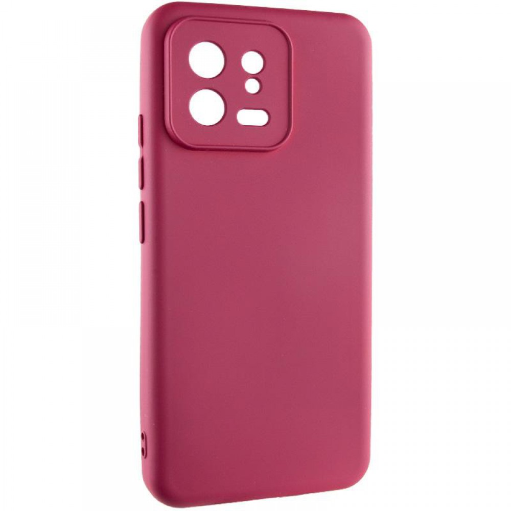 Чохол TPU GETMAN Liquid Silk Full Camera для Xiaomi 13 Бордовий / Marsala
