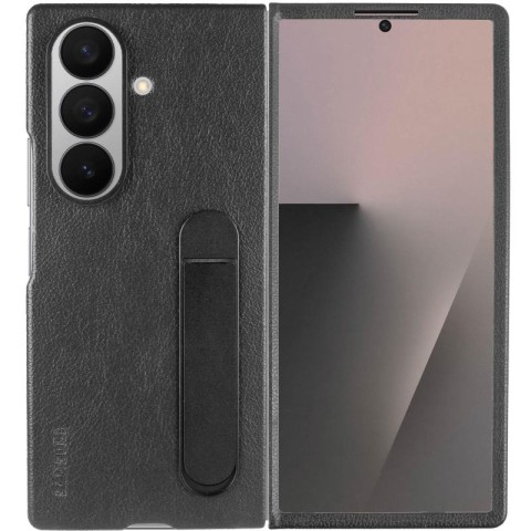 Шкіряний чохол Leather Case (AAA) with stand для Samsung Galaxy Z Fold7 Black