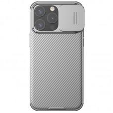Карбонова накладка Nillkin CamShield Pro для Apple iPhone 15 Pro (6.1") Titanium Gray
