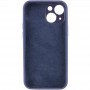Чохол Silicone Case Full Camera Protective (AA) для Apple iPhone 14 (6.1") Темно-синій / Midnight blue / PVH