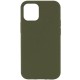 Чохол Silicone Case Full Protective (AA) NO LOGO для Apple iPhone 15 (6.1") Зелений / Dark Olive