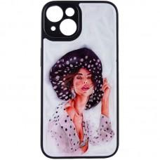 TPU+PC чохол Prisma Ladies для Apple iPhone 14 (6.1") Girl in a hat